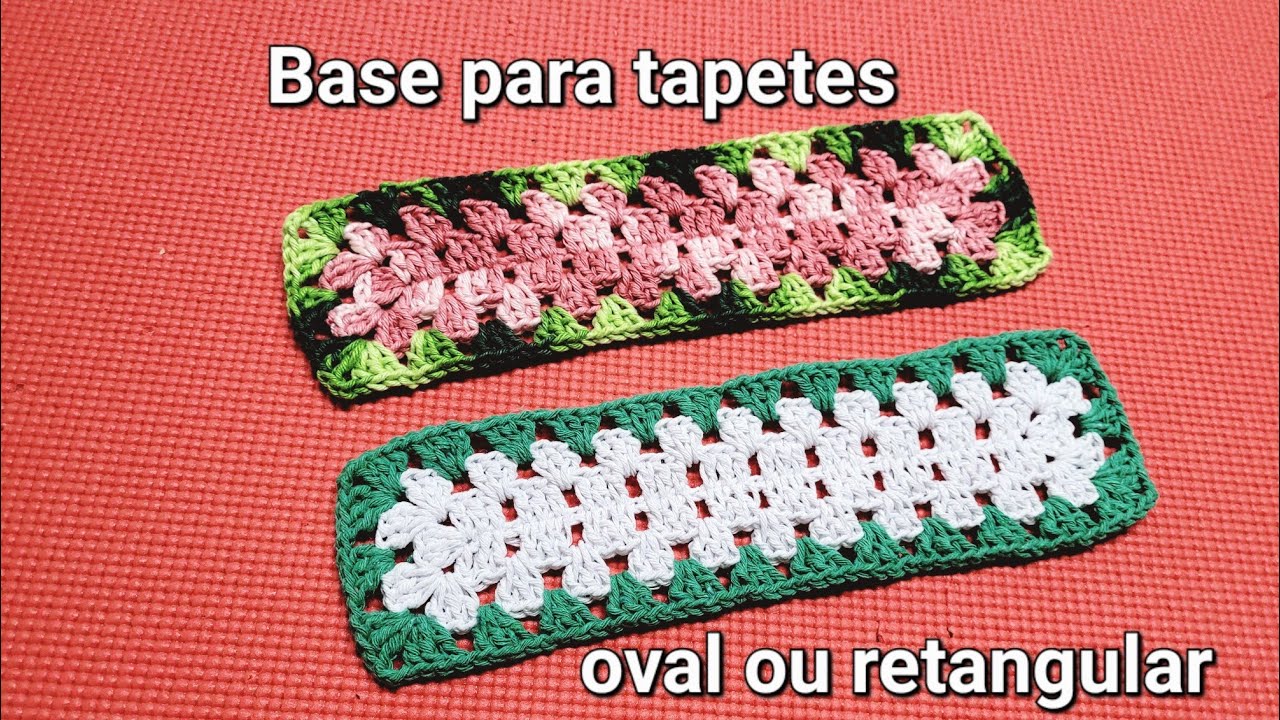 Base para tapetes oval e retangular vídeo aula para iniciantes 🥰