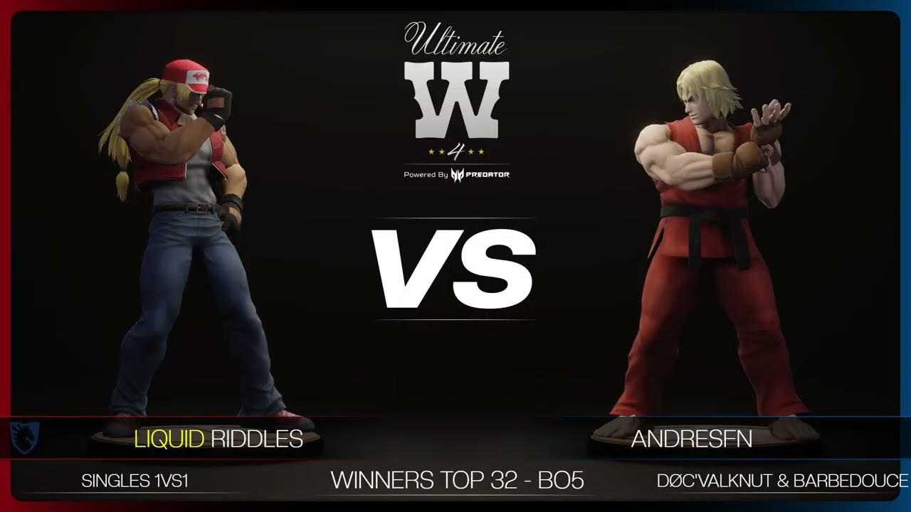 UW4 Single TOP 32 - Liquid | Riddles (Terry) Vs. AndresFn (Ryu,Ken)
