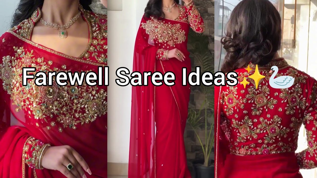 Farewell Saree Ideas | Farewell Outfitideas | Partywear Sarees #partywearsaree #farewellsaree #ootd