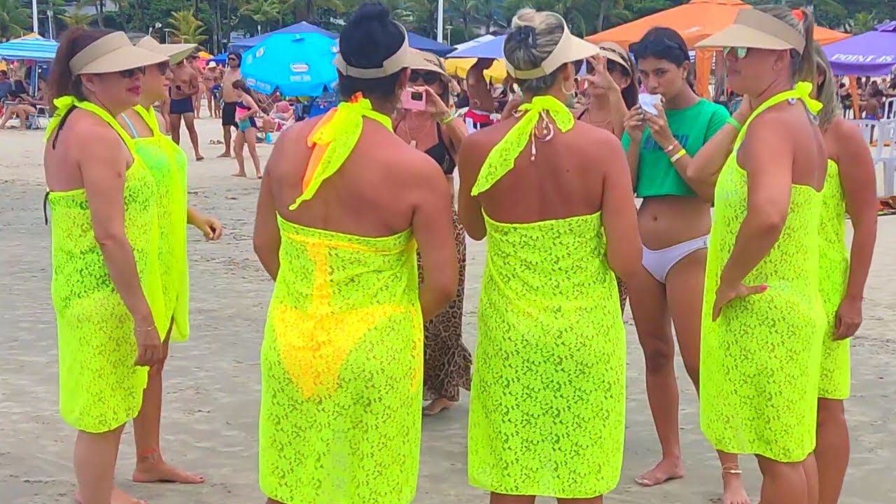 🇧🇷 Guarujá Beach Walk tour travel  Brazil 2023