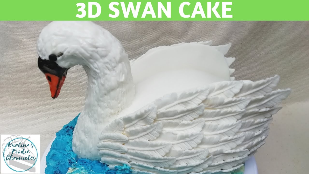 3D Swan Cake Tutorial | Kurlina's Foodie Chronicles