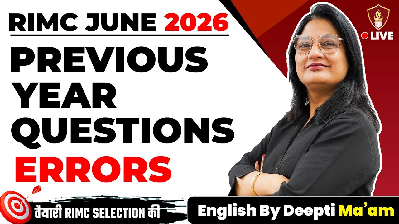 Previous Year Questions Errors | English Preparation RIMC June 2026 | Deepti Ma'am | Rimc Coaching