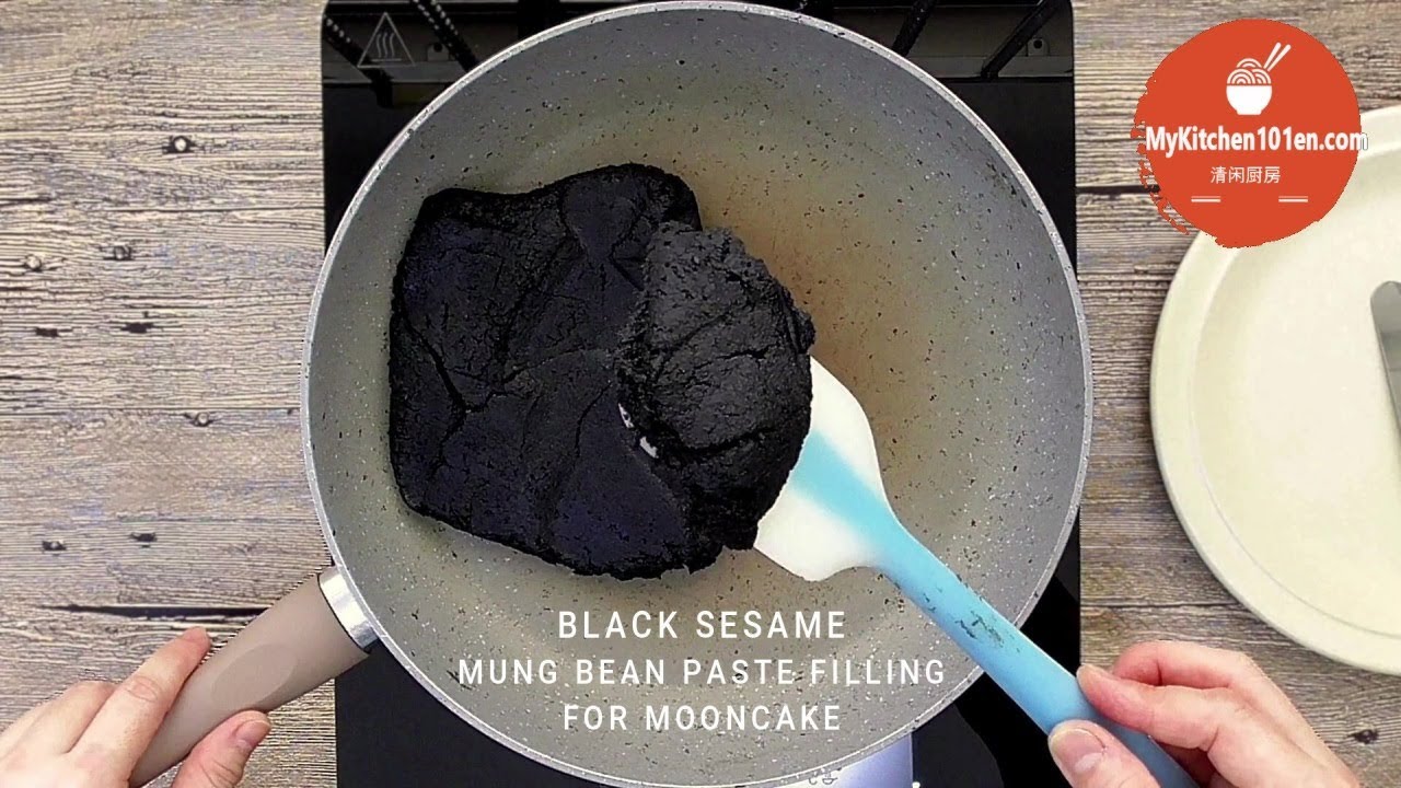 Black Sesame Mung Bean Paste Filling for Mooncake | MyKitchen101en