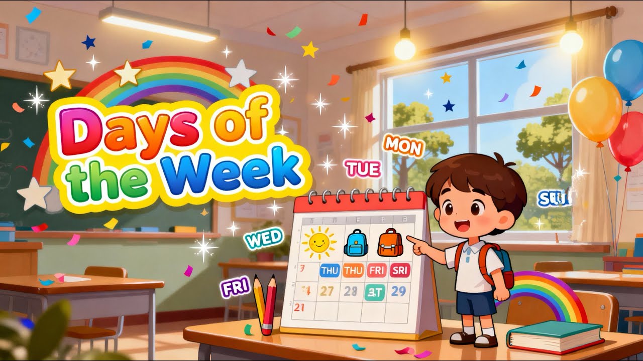 Days of the Week 🌈 | Learn 7 Days for Kids | Fun Learning Video #shorts #learning #kids #youtube