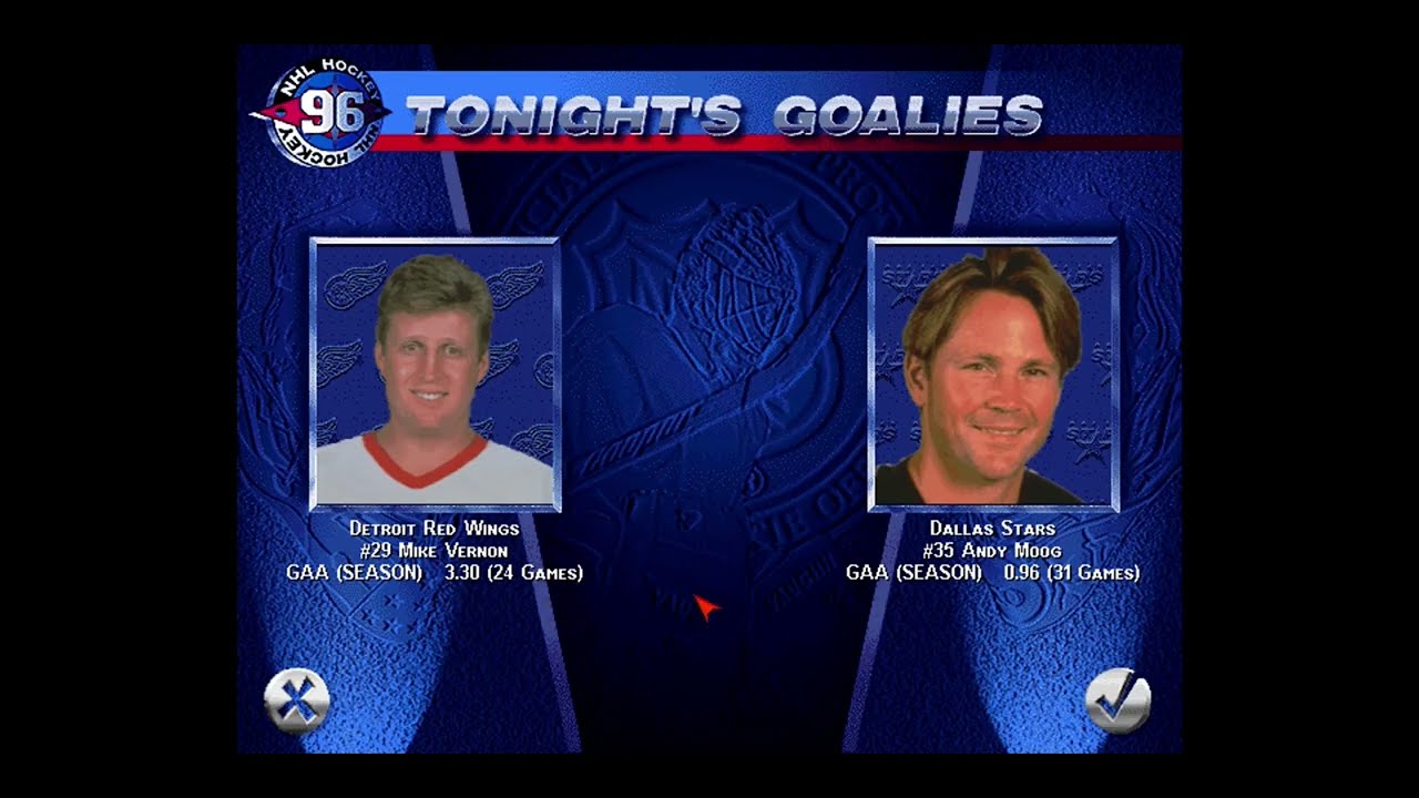 EA Sports NHL '96 - All-star Season 1 Stars Game 32 | The Stars Held in the Motor City vs Red Wings