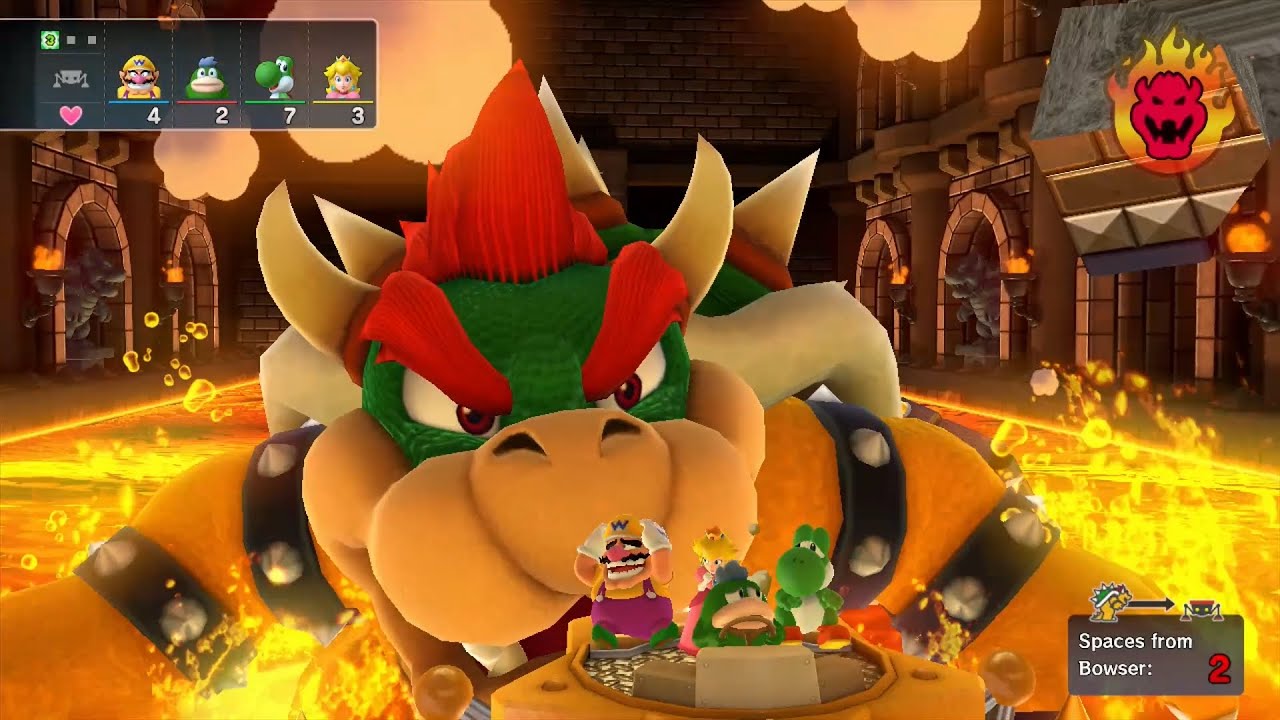 Mario Party 10 Bowser Party #390 Wario, Spike, Yoshi, Peach Chaos Castle Master Difficulty