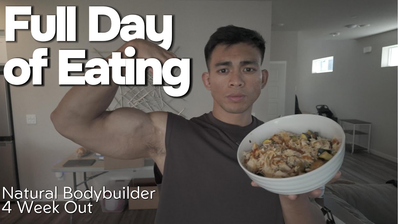 Full Day of Eating on Training Day | 3 & 4 Weeks Out | Natural Bodybuilder
