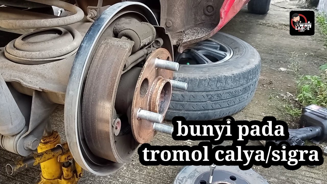 Penyebab bunyi pada tromol belakang sigra/calya || cara setting / stel rem belakang sigra/calya