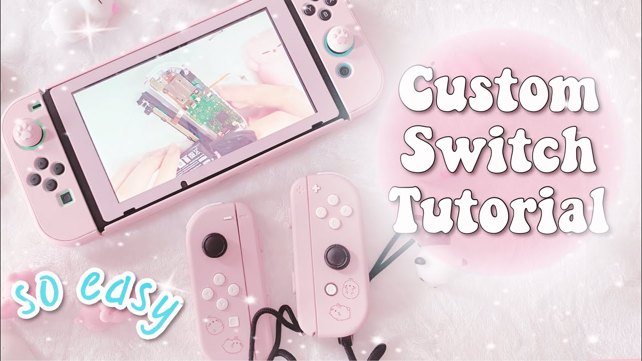 How to Decorate Your Switch // SUPER EASY (Cute Pastel Pink)