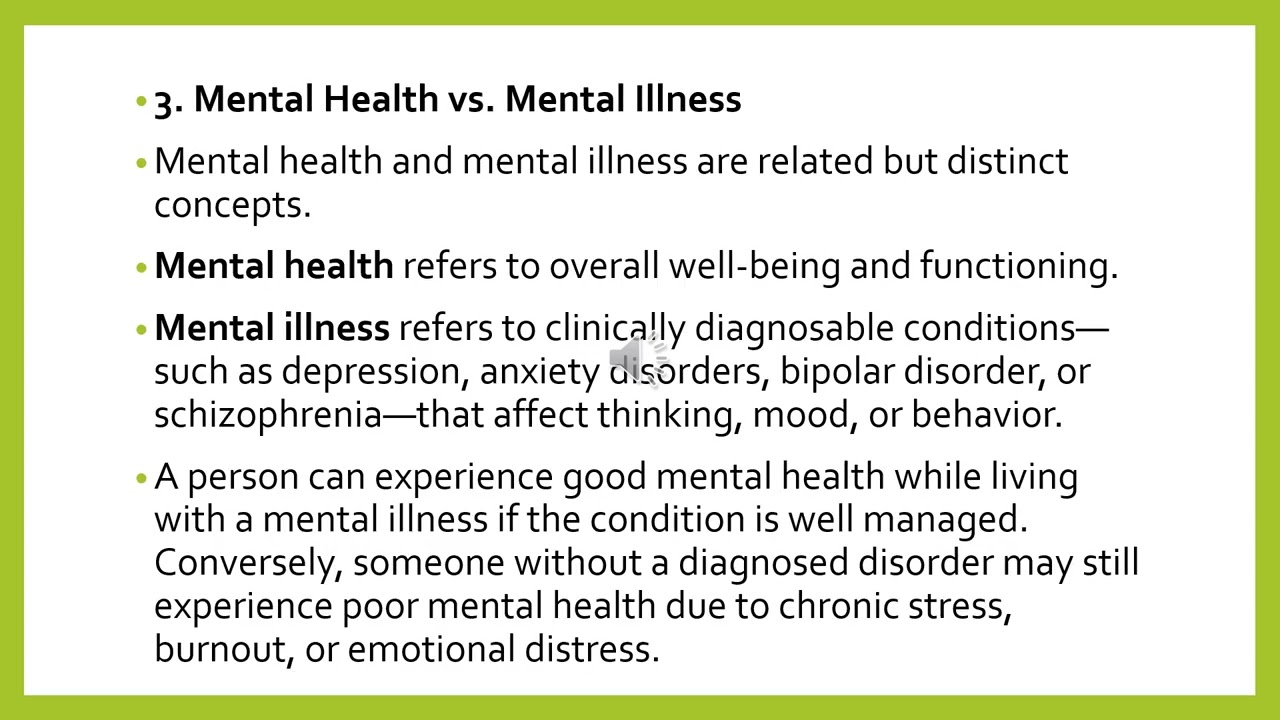What is Mental Health youtube video