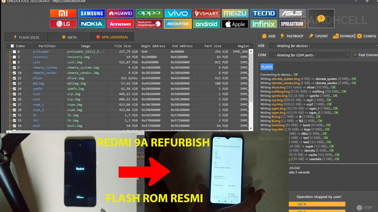 Flash Redmi 9A Refurbish ke ROM Asli | Fix Lemot + RAM & Memori Internal Sesuai Aslinya