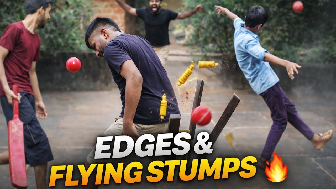 Red Ball Bowling Masterclass 🔥 Edges, Wickets & Crazy Misses | Gully Cricket