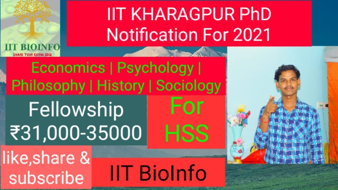 IIT KHARAGPUR PhD NOTIFICATION 2021