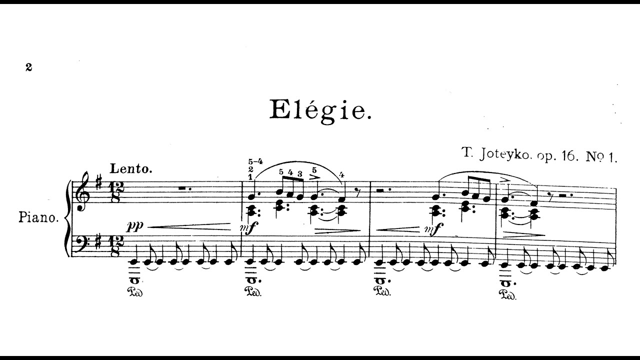 Tadeusz Joteyko  -  El&eacute;gie    (from 6 Morceaux, op.16/1)