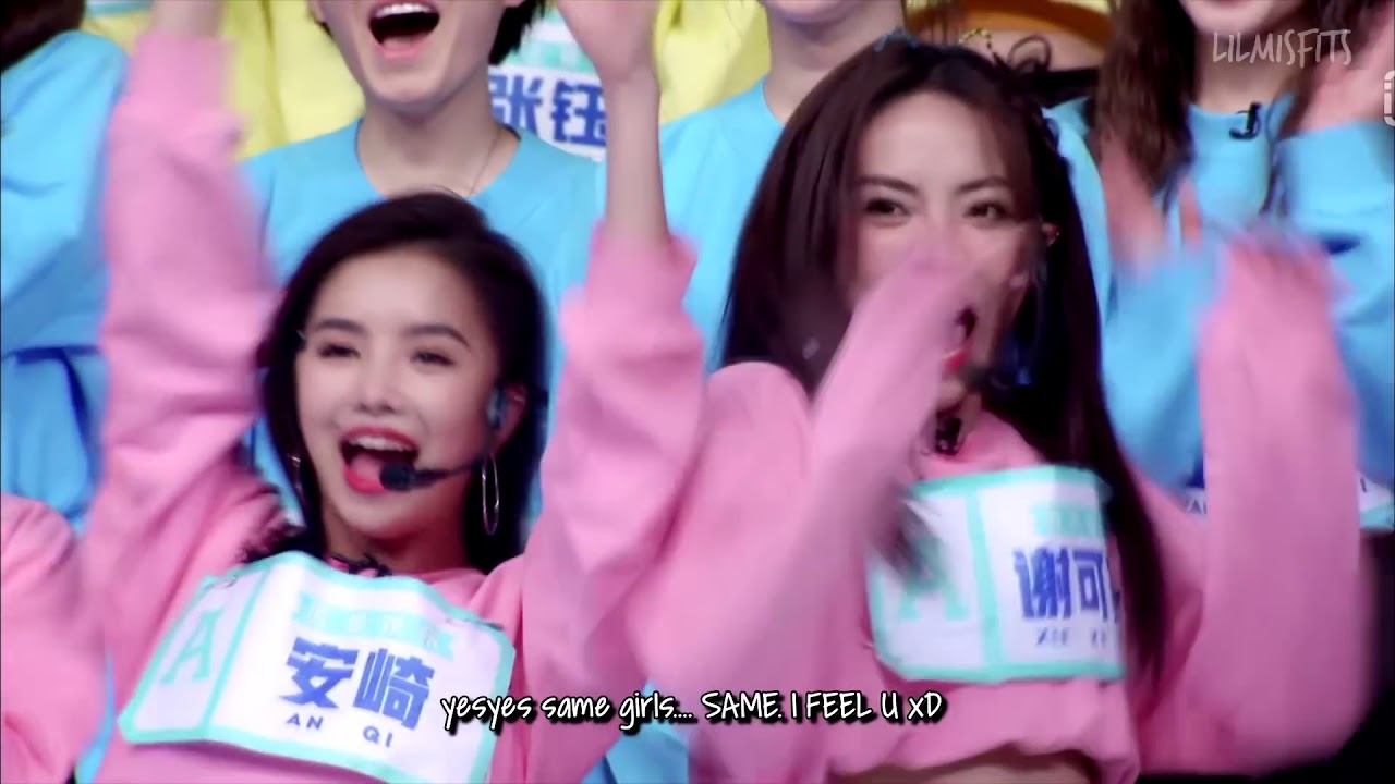 ENG Xin Liu Liu Yuxin reaction cuts and being picked as center for 'YES OKAY' Youth with you 8303