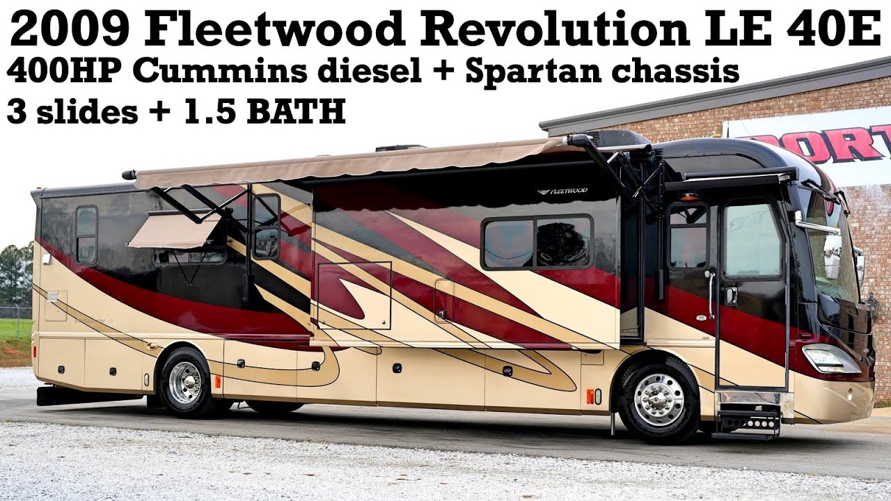 2009 Fleetwood Revolution LE 40E A Class 400HP Cummins Diesel Pusher from Porter's RV - $116,900