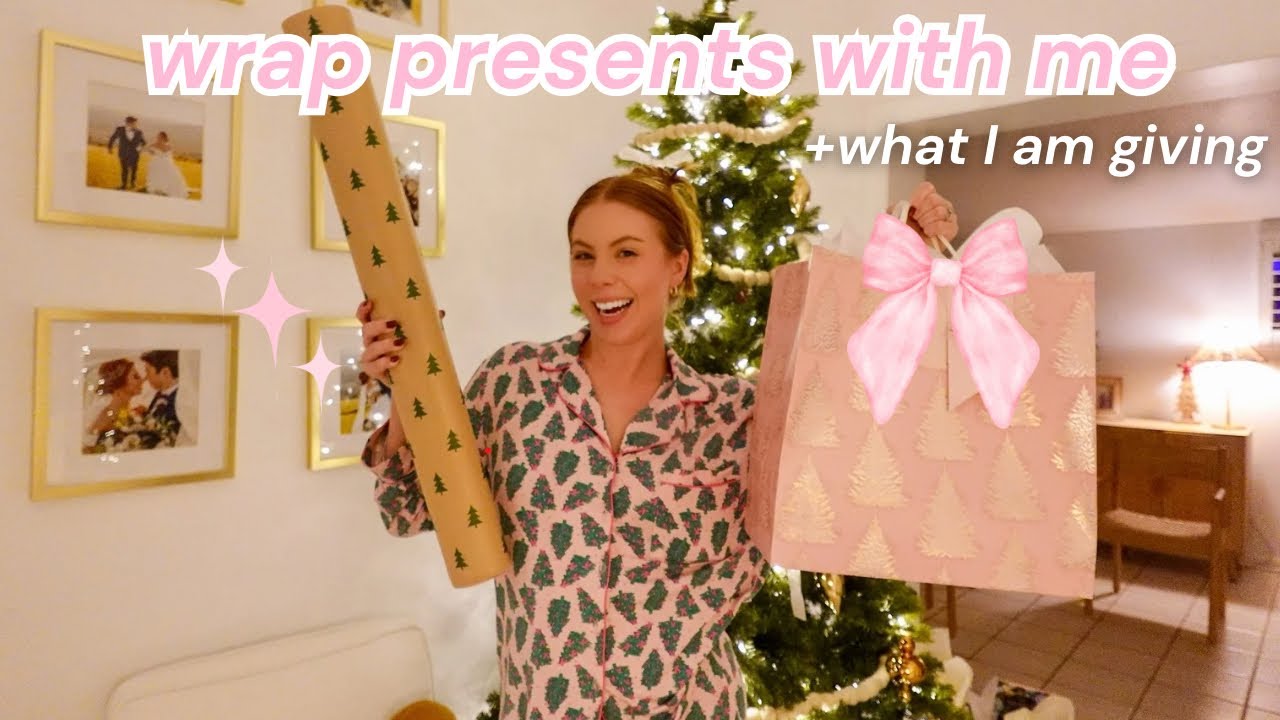 WRAP CHRISTMAS PRESENTS WITH ME + what I got people for Christmas 2024 ✨🎄🩷
