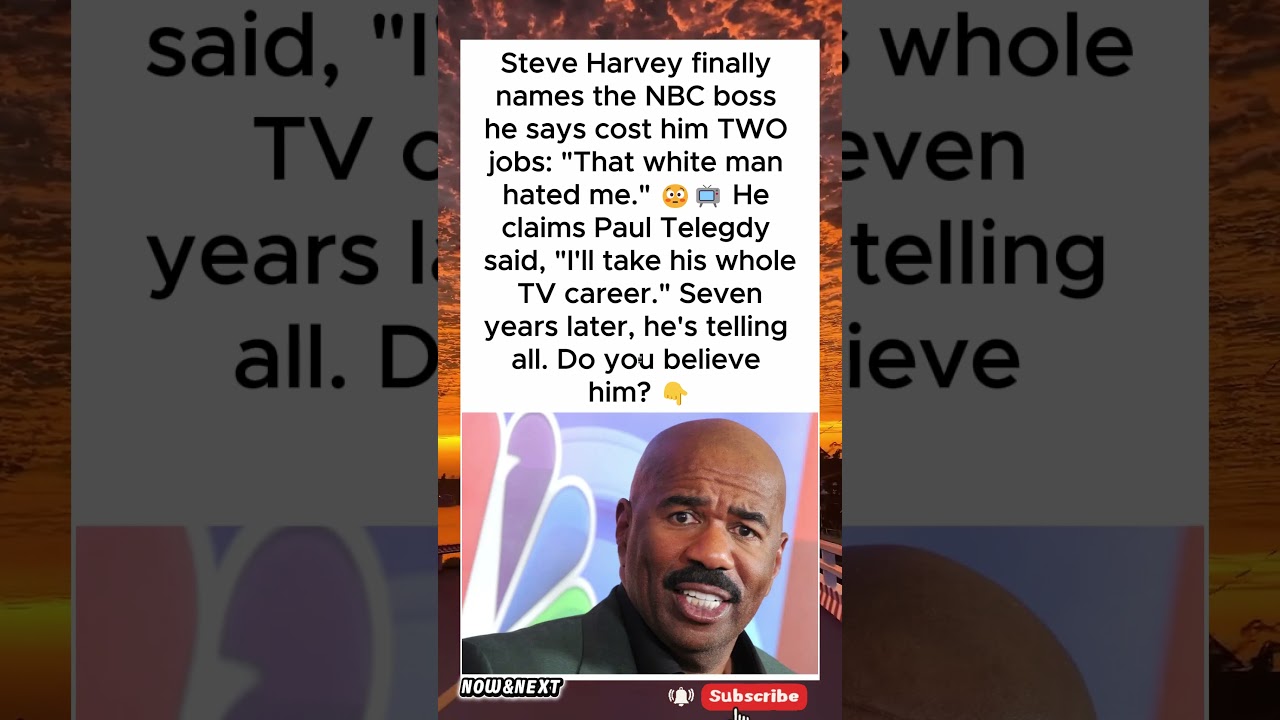 Steve Harvey Names NBC Boss Who Cost Him 2 Jobs 😳 #shorts #steveharvey #nbc #paul telegdy #hollywood