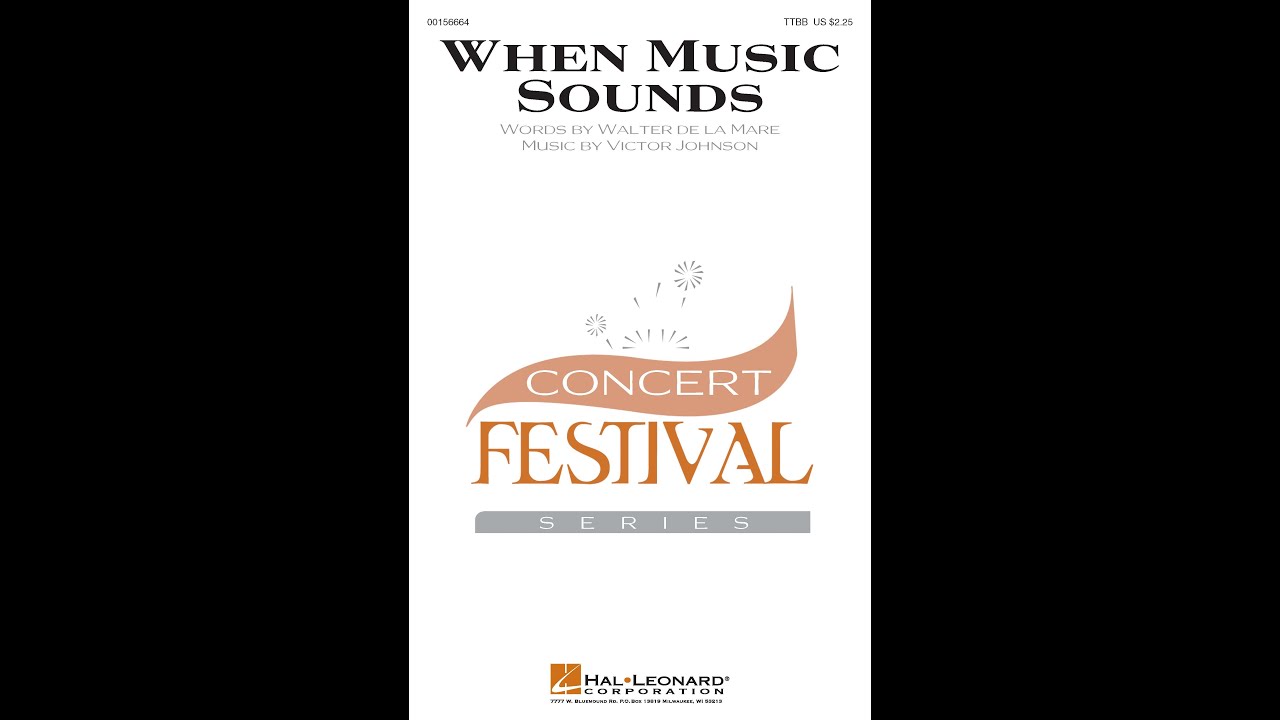 When Music Sounds (TTBB Choir) - by Victor Johnson