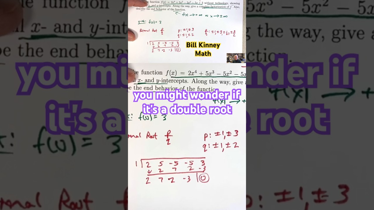 Is x = 1 a DOUBLE ROOT?? 🤔🤔 (2nd Division in SECONDS -- The 'Depressed' Trick)