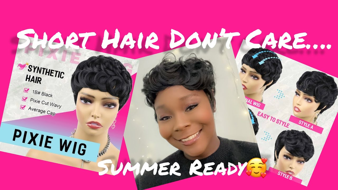 Trying on a Synthetic Short Layered Pixie Wig from Amazon 👀😮🔥🔥🔥