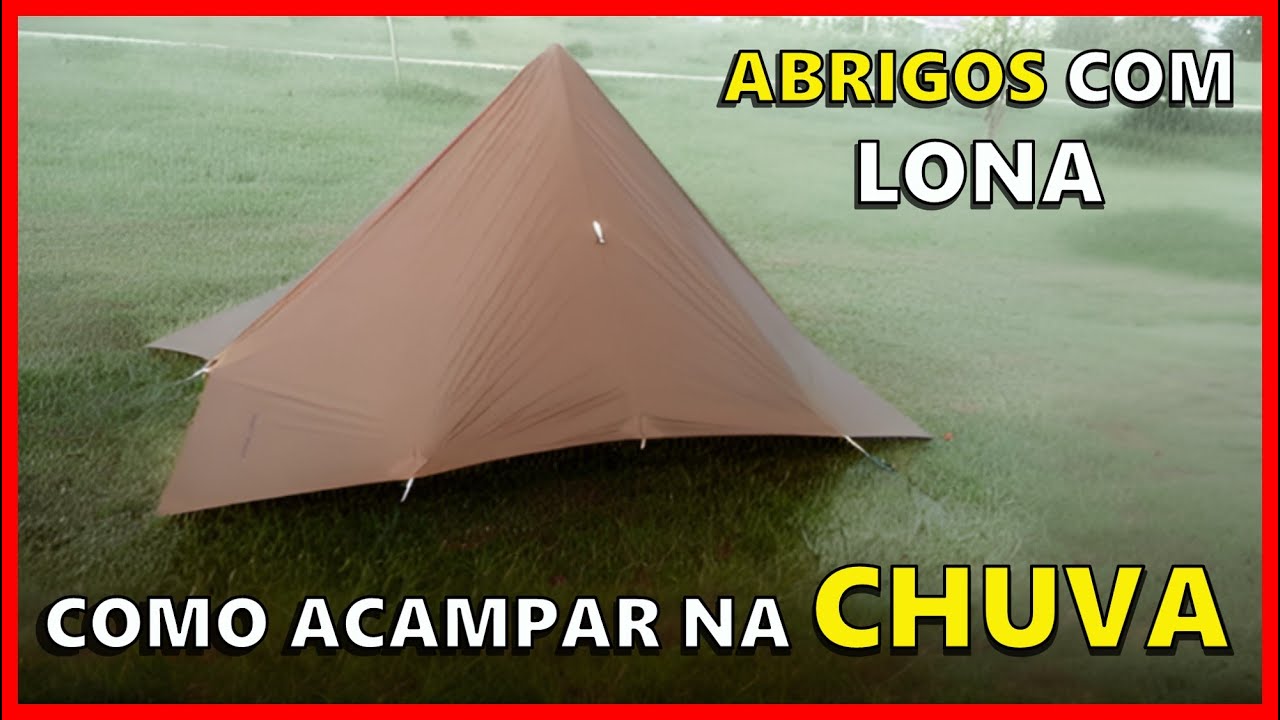 4 Montagens de TARP para acampar com CHUVA - Montagem de Tarp #2