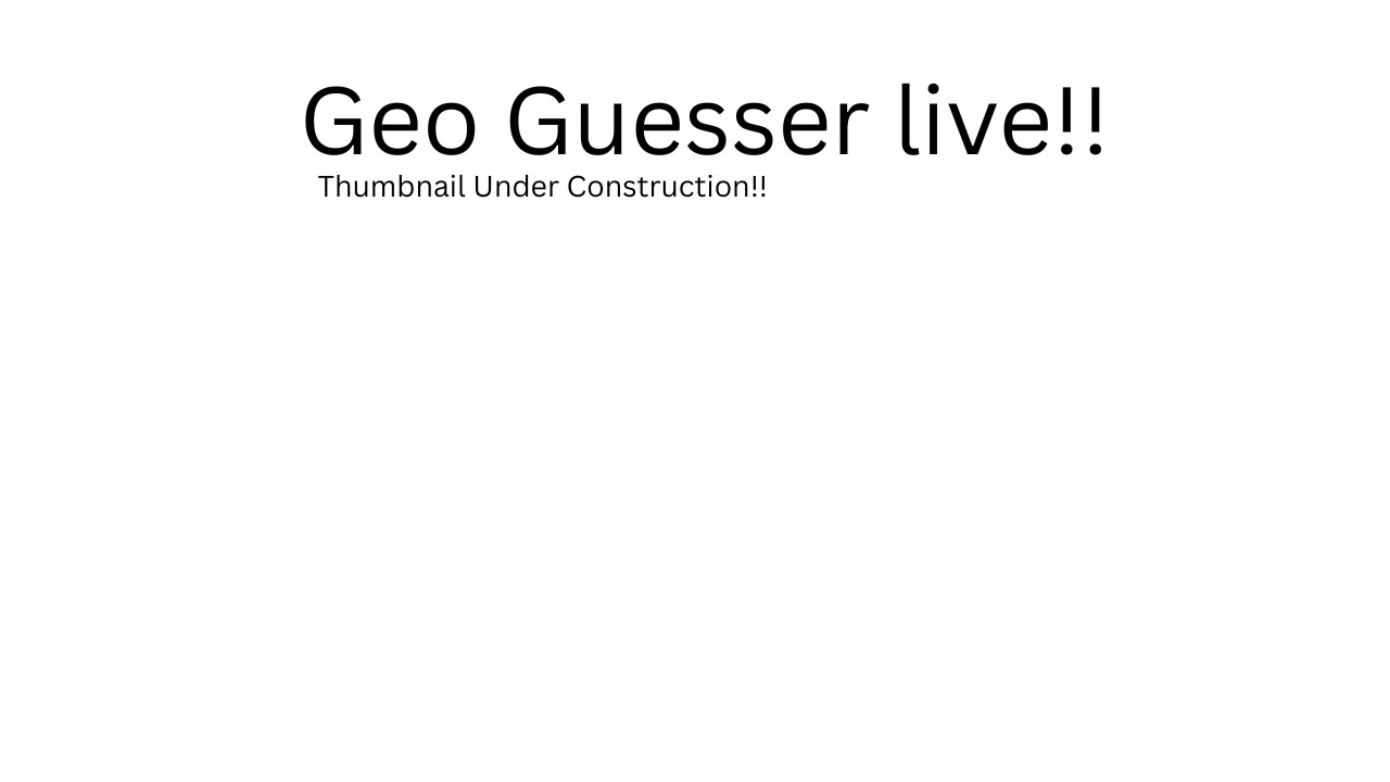 GeoGuesser live-Solo