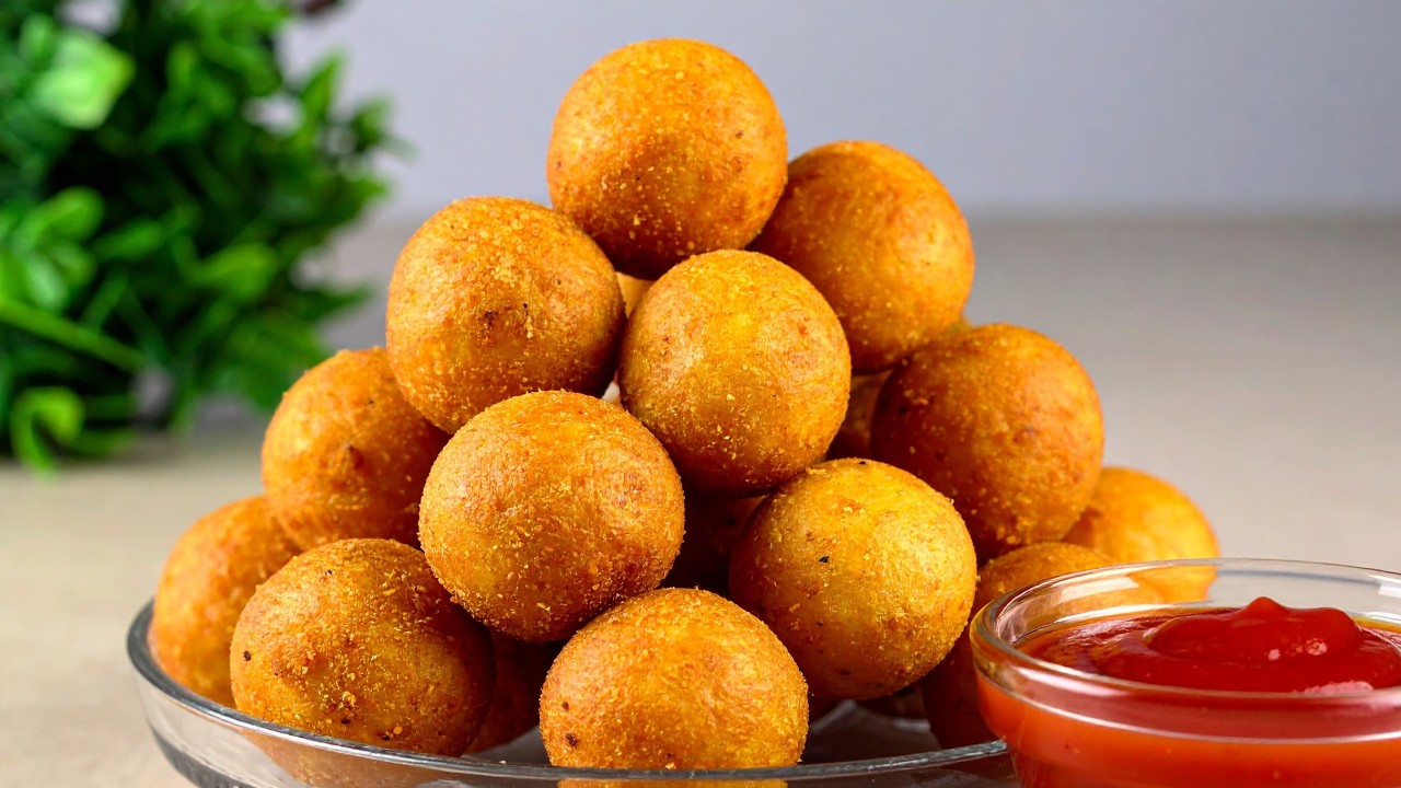 Super Crispy Fried Potato Balls! Ready in 5 Minutes!