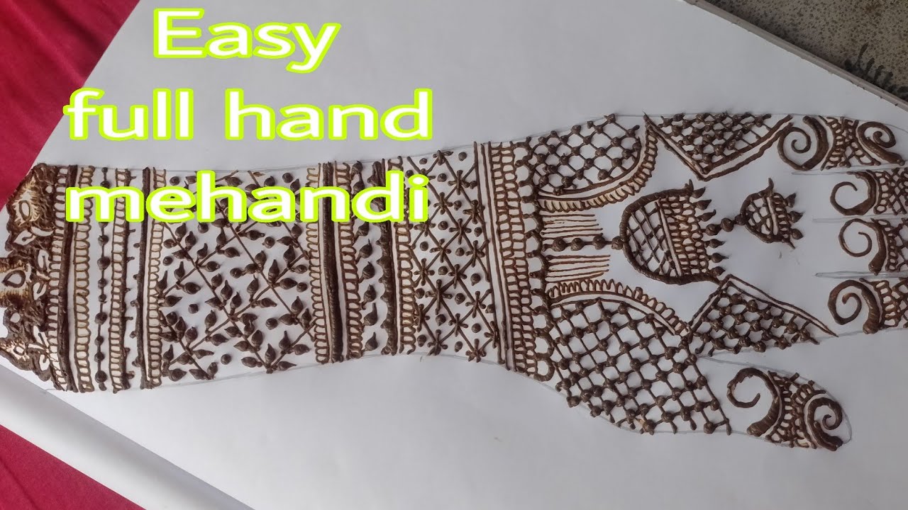 Easy full hand mehandi 