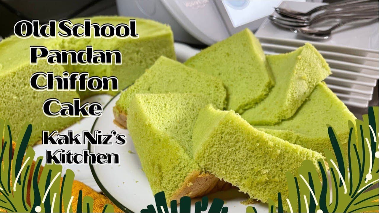 Old School Pandan Chiffon Cake.