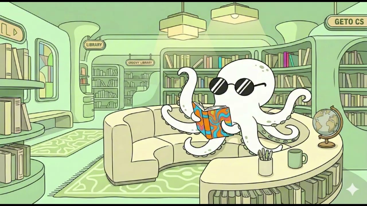 Groovy Octopus Library | Relaxing Jazzhop for Study & Focus 🐙📚🎧 墨鏡章魚的午後書香 | Chill Jazzhop 讀書與工作的最佳伴奏