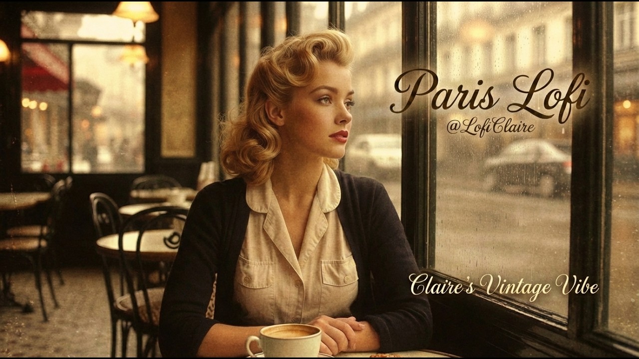 Rainy Day at a Parisian Cafe with Claire Vol.4 | 2 Hours of 1960s-Inspired French Chanson Lofi