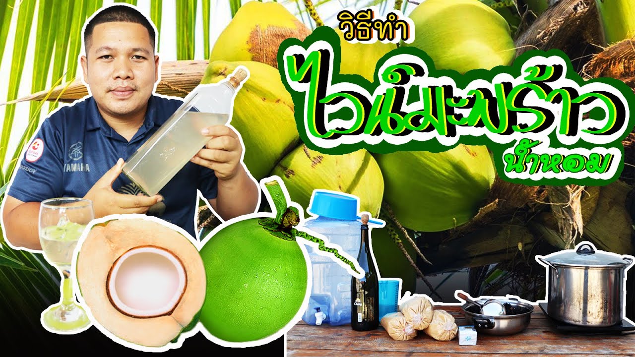 วิธีทำไวน์มะพร้าวน้ำหอม โฮมเมด แอลกอฮอล์ดี หอม นุ่มคอ อร่อยมาก How To Coconut Wine Homemade