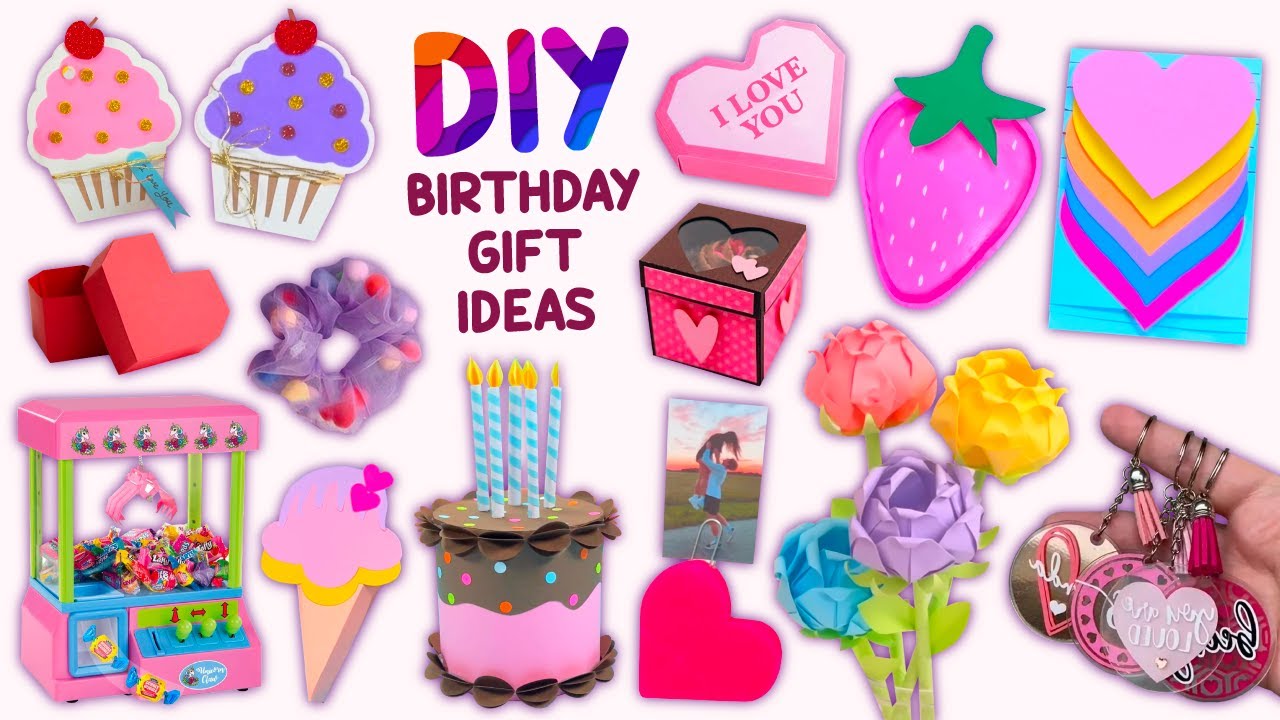16 DIY BIRTHDAY GIFT IDEAS - GIFT CARDS, HEART BOX, FLOWERS and more...