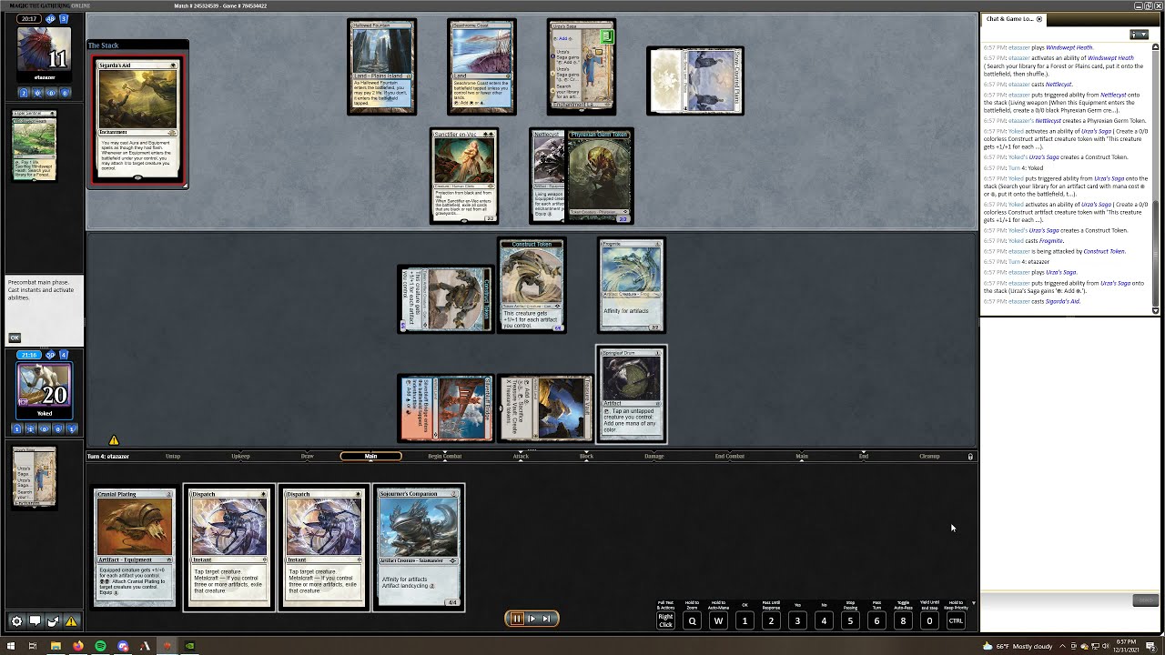 Jeskai Affinity vs UW Hammer (Modern)