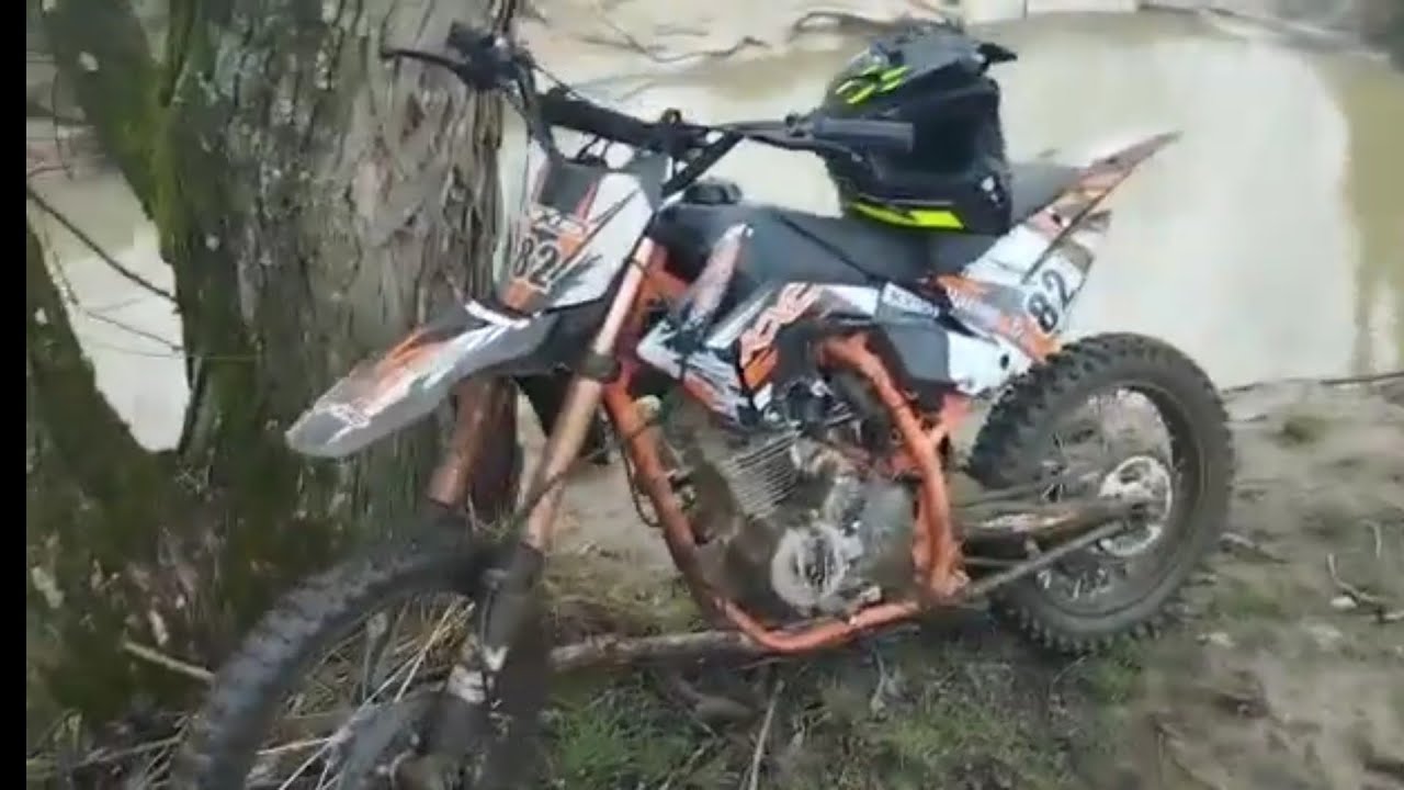 Cross Bike Dirt Pit Enduro Bike motoretă de 150cc KXD cadru mare test urcare derapari prezentare