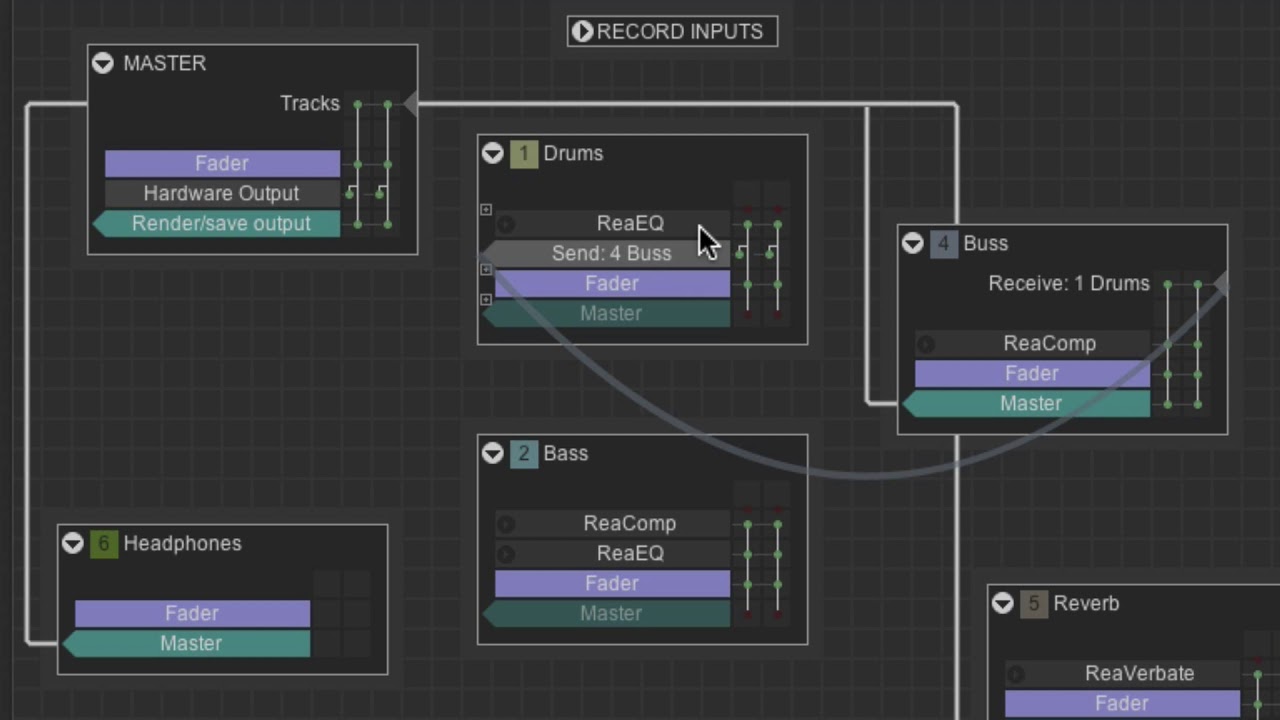 Track Wiring in REAPER