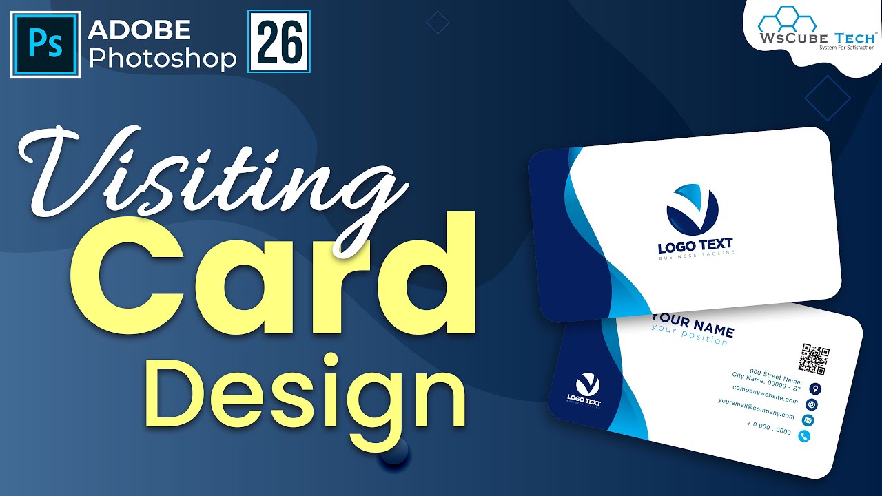 How to Design Visiting Card using Photoshop with Sample | Photoshop Tutorial #26