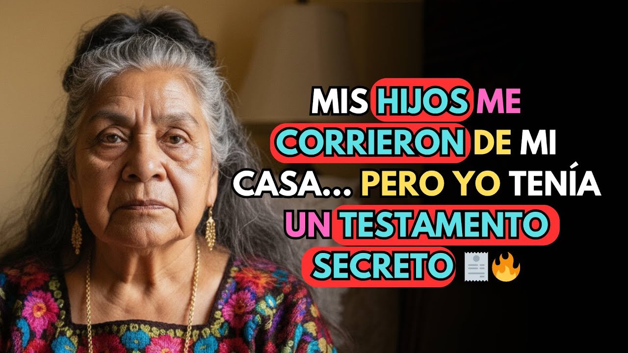 Mis hijos me corrieron de mi casa… pero yo tenía un testamento secreto 🧾🔥