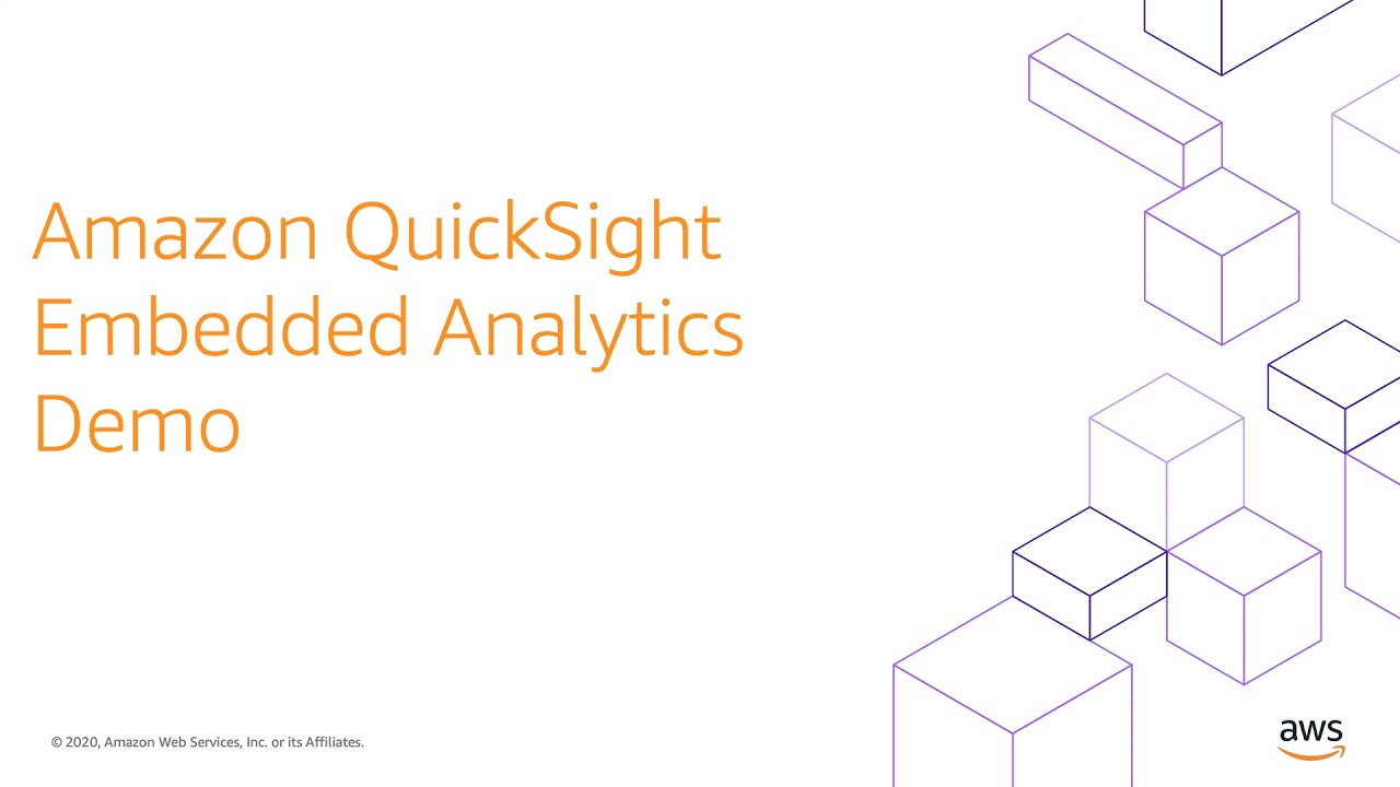 Amazon QuickSight Embedded Analytics Demo