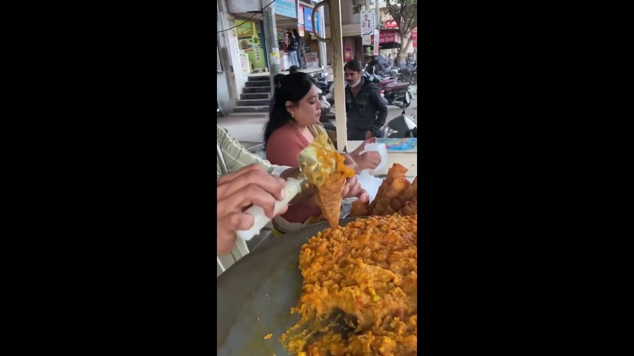 Street side Bhaji Cones In Gujarat !! | #shorts
