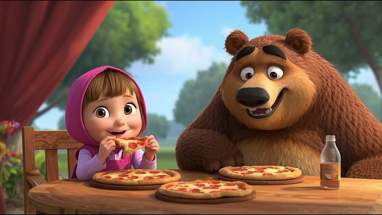 Masha and the Bear, Making Pizza - Fun Kids game - Android gameplay