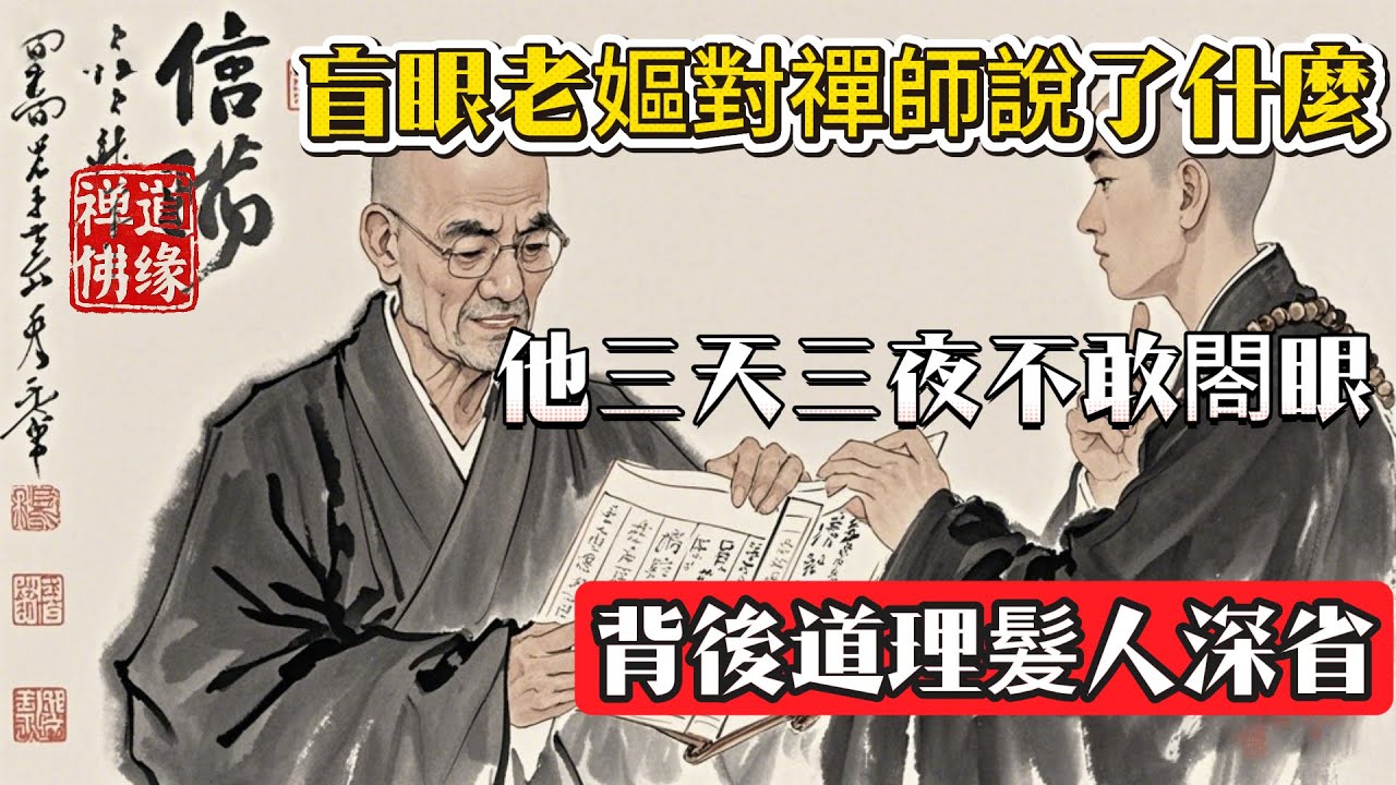 盲眼老嫗對禪師說了什麼，他三天三夜不敢閤眼？背後道理髮人深省 #佛 #情感 #心灵感悟 #佛教 #佛教文化 #人生感悟 #禅意生活 #佛法 #搞笑 #菩提解脫道