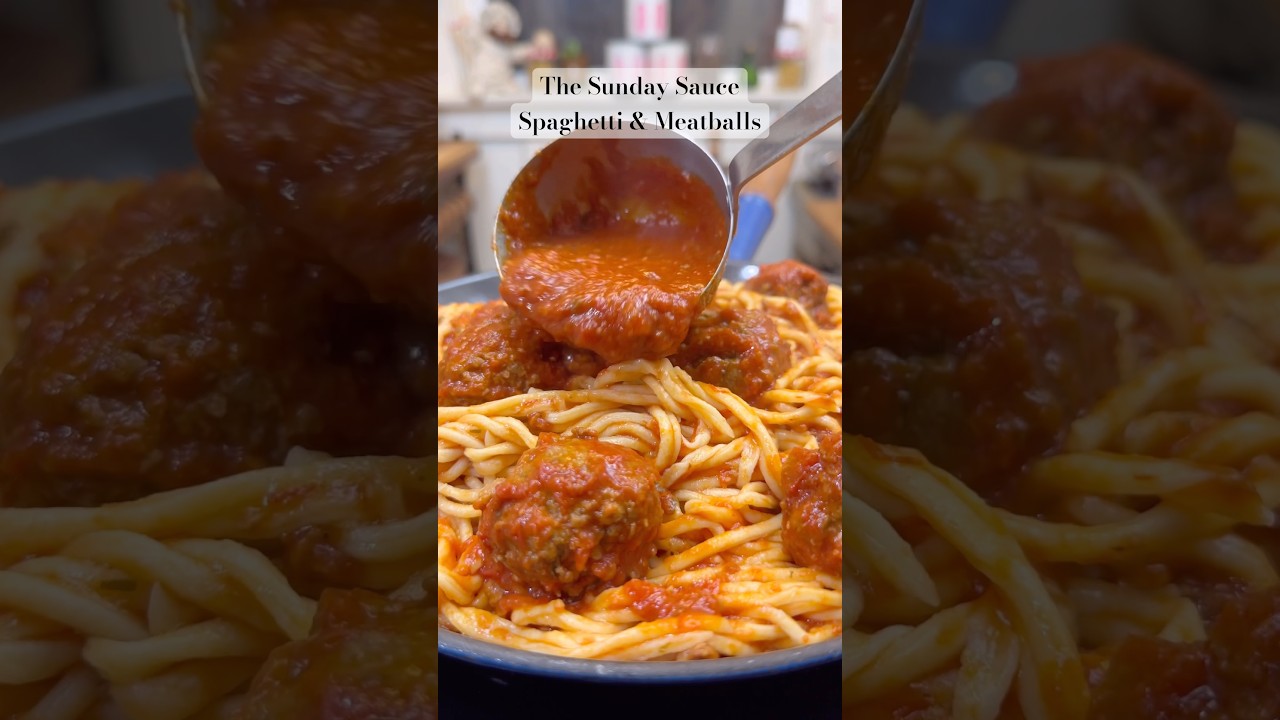 Spaghetti & Meatballs for Christmas&hellip; #pasta #shorts #sundaysauce