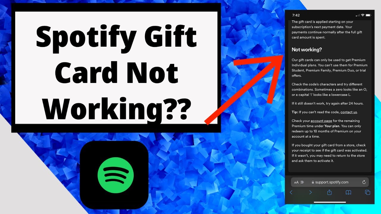 Spotify Gift Card Not Working? Problem Solved