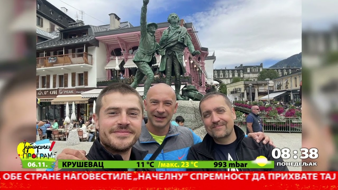 RTS JUTARNJI PROGRAM - Planinar iz Srbije i Hrvatske na Monblanu