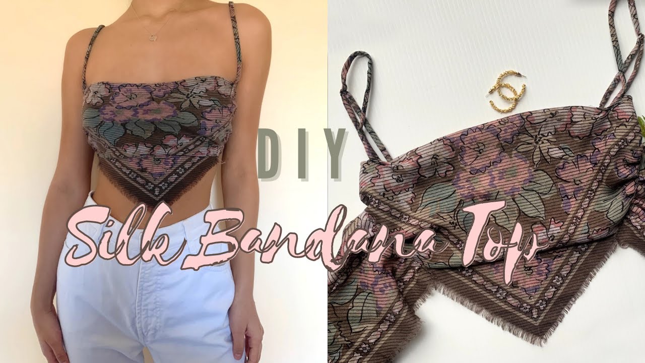 DIY Silk Bandana Top W/ Vintage Scarf