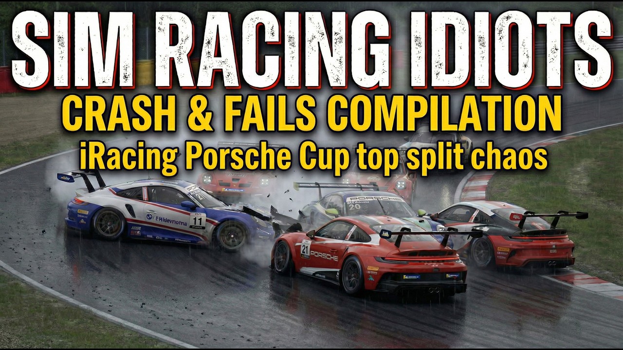 iRacing Porsche Cup Top Split &ndash; Chaos & Crash Compilation