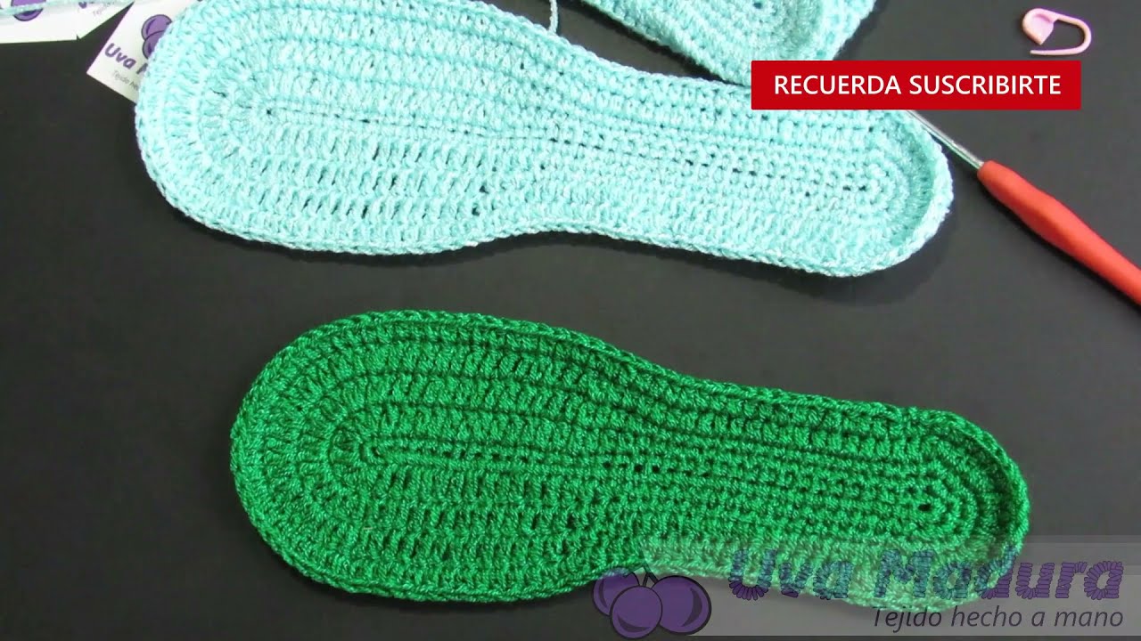 🥿PLANTILLAS a CROCHET ¡La base perfecta para tus SANDALIAS y PANTUFLAS! TUTORIAL paso a paso