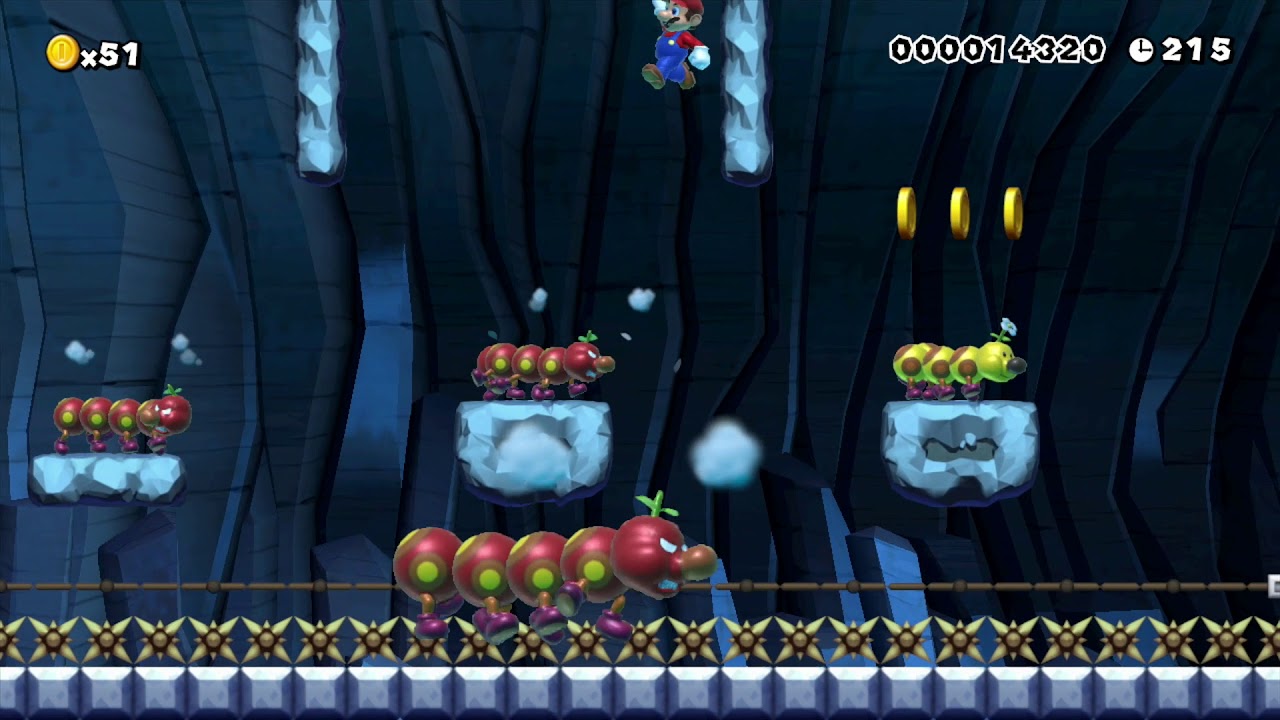 Super Mario Maker Levels: "Cavern of Wigglers"